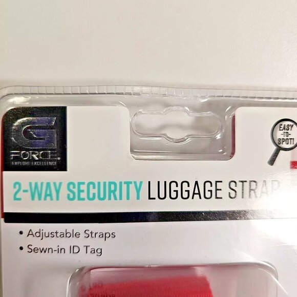 G Force 2-Way Security Luggage Strap 74.8 x 2 in - Red - Adjustable - Picture 4 of 7